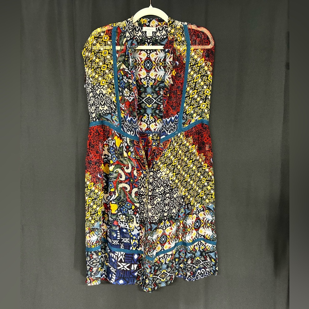 Sundance Colorful Patchwork Blouse - image 1